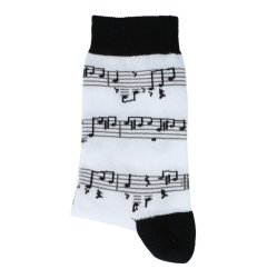 Socken "Musik Zeichen weiss" verschiedene Größen