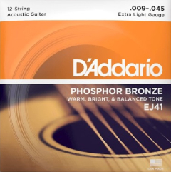 Daddario EJ41 Phosphor Bronze Saitensatz | Westerngitarre 12-string